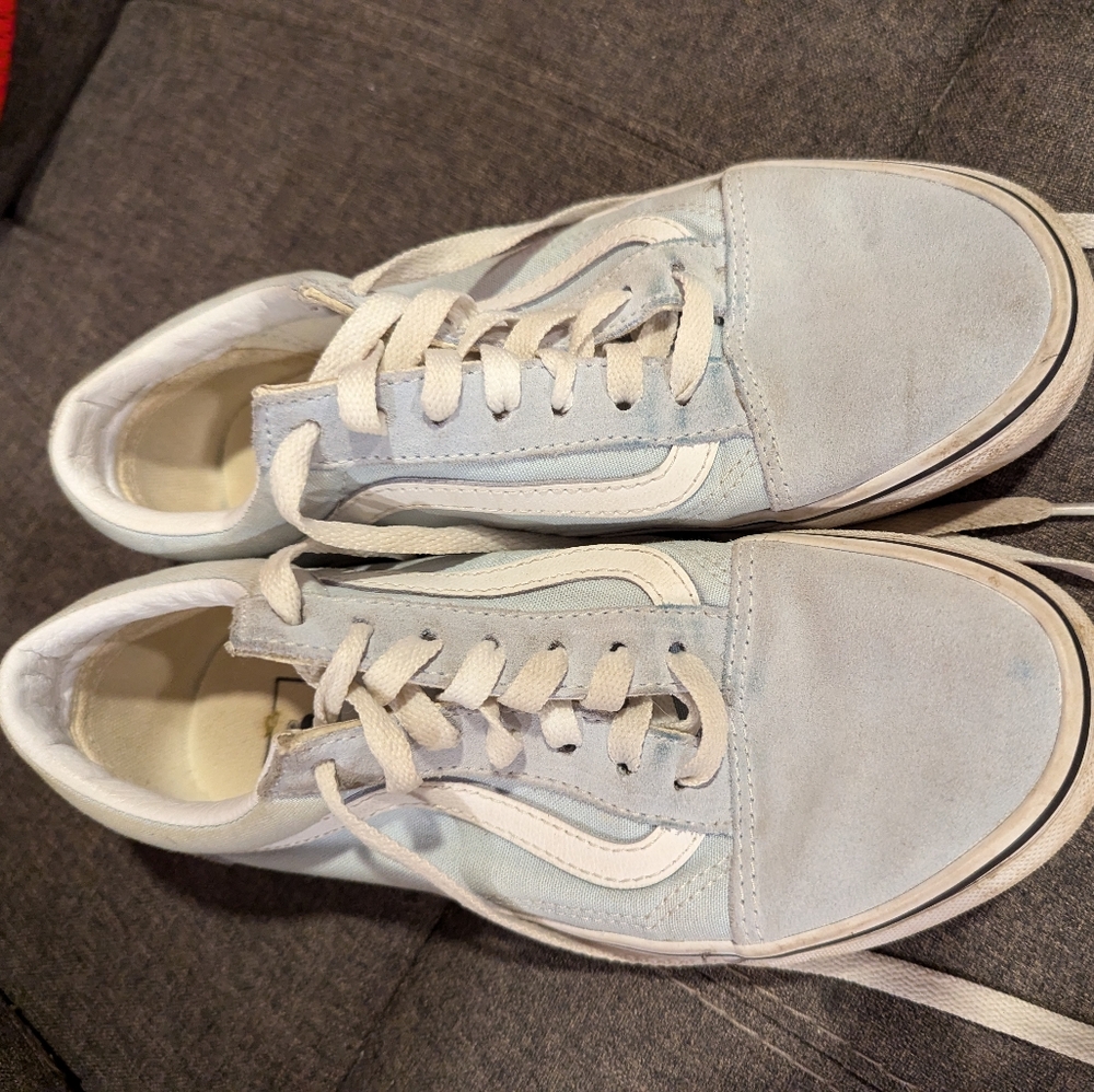 Vans size 7 baby blue EUC